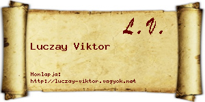 Luczay Viktor névjegykártya